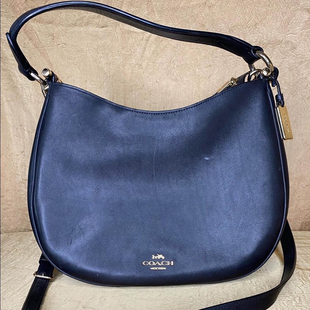 Black Authentic Leather Coach Purse